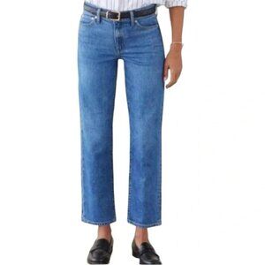 AYR Jeans 'The Frenchie' Crop Meet Cute Medium Wash Straight Leg Womens 25